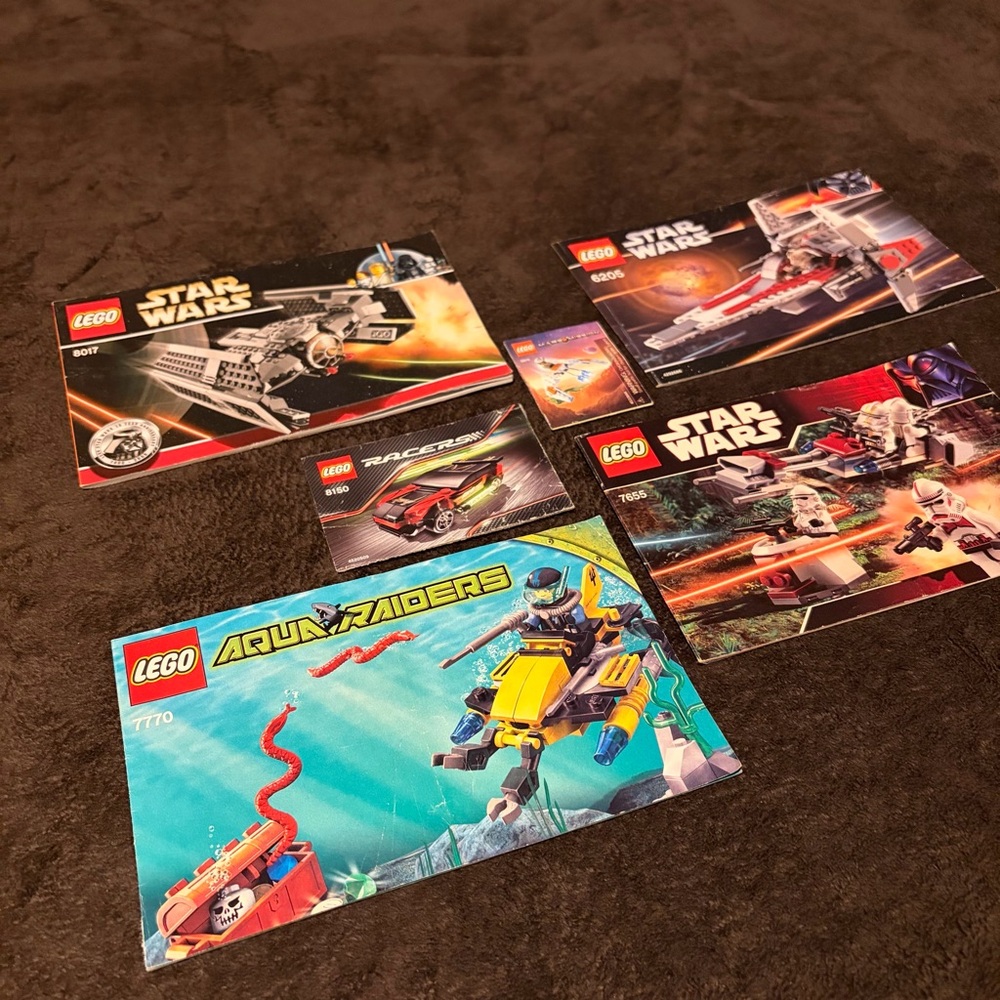 LEGO Star Wars & Aqua Raiders Instruction Booklets Variety Pack